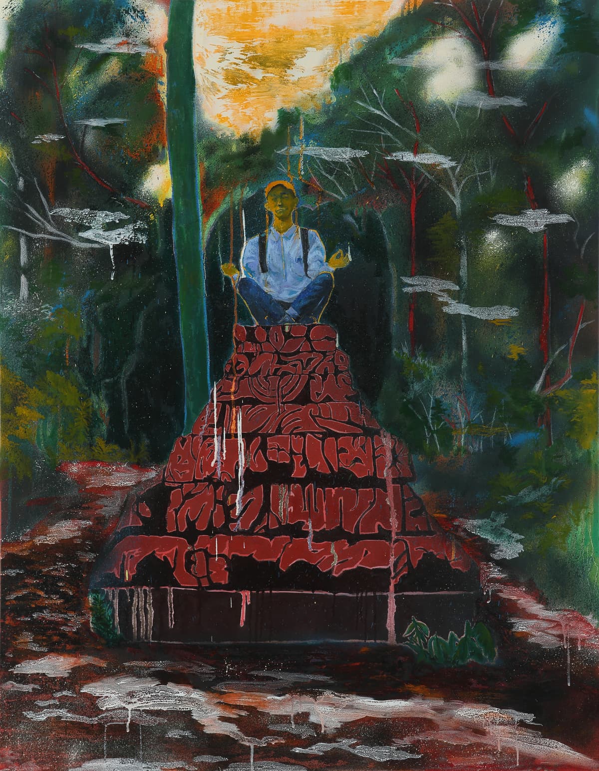A modernboy with heritage.116 x91cm.Mixed media.2021