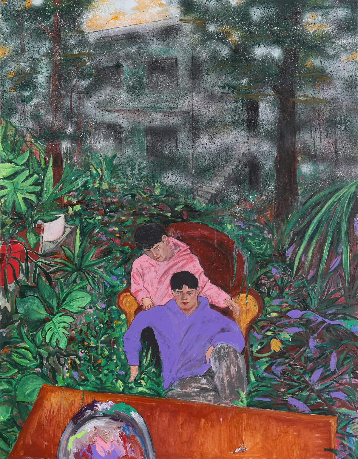 When the fog is coming. 116 x 91 cm. Mixed media. 2021
