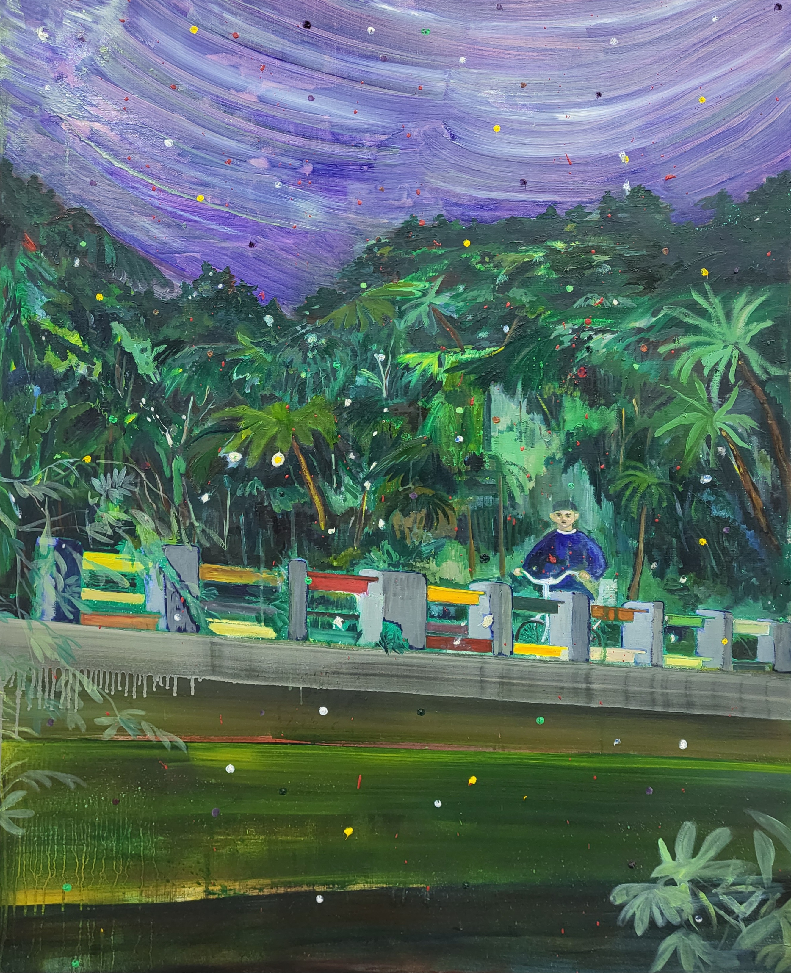 Along the road. 116 x 91 cm. Oil on canvas. 2023