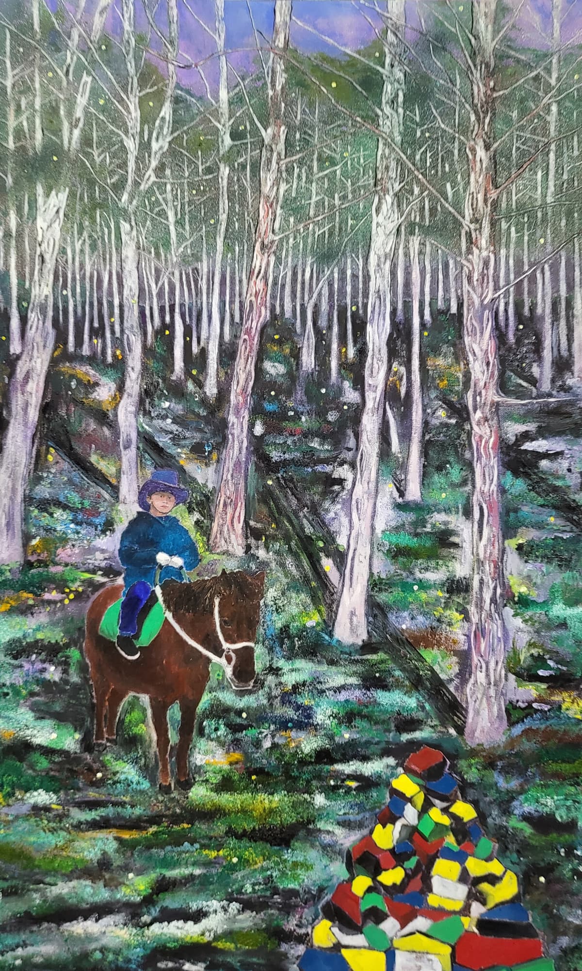 The stones. 162 x 97 cm.Oil and acrylic on canvas. 2023
