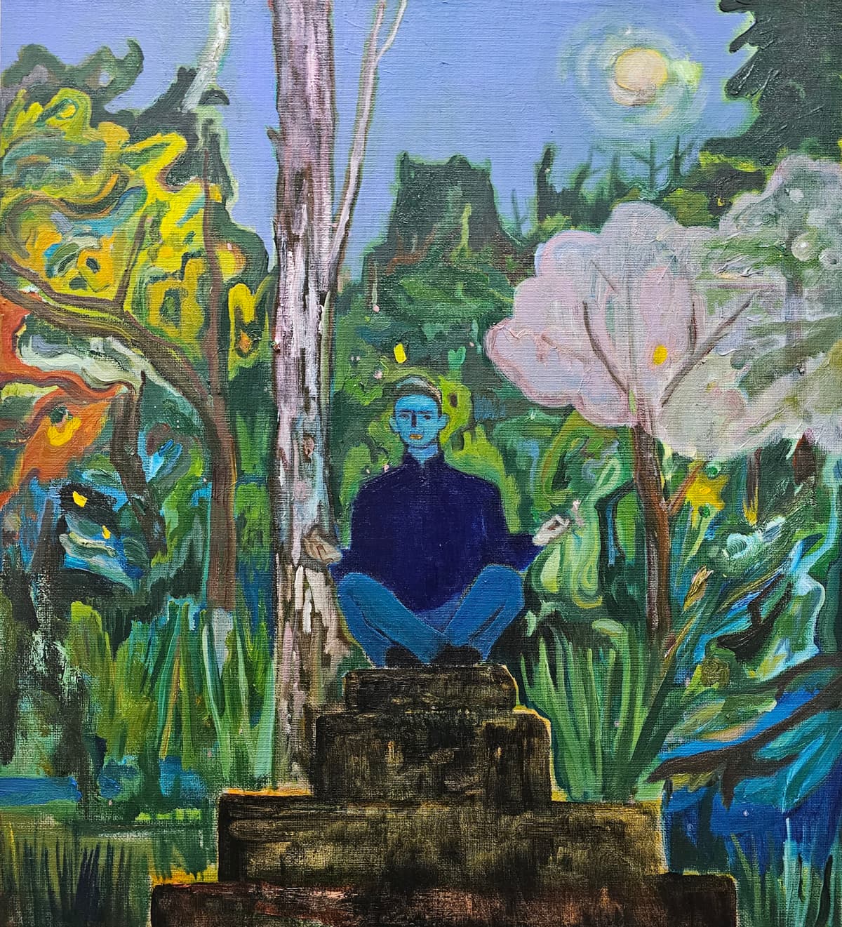 Meditation. 53 x 45 cm. Oil on canvas. 2024